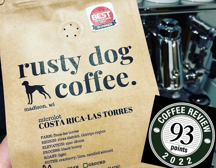 Costa Rica bag, Rocket Espresso, 93 Score Coffee Review