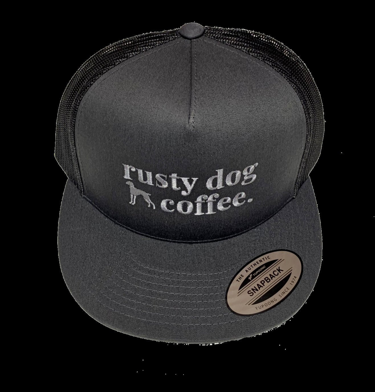 Rusty-Dog-Coffee-5-panel-mesh-back-hats