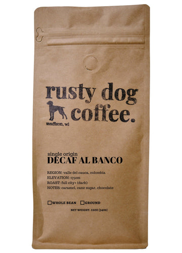 Winnequah PTO - Decaf Al Banco, Full City+ (dark) Decaf Roast