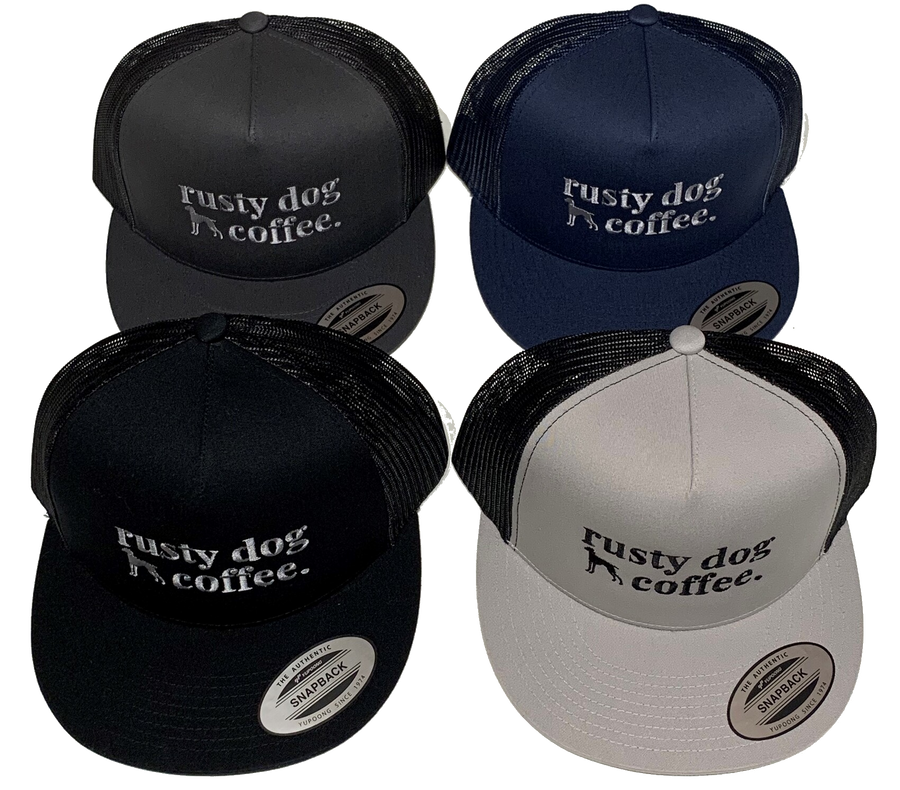 Rusty-Dog-Coffee-5-panel-mesh-back-hats